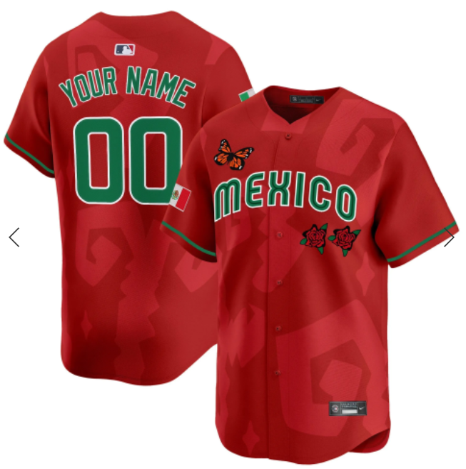 2025 Mexican Heritage x Sentrock  red Vapor Premier Limited Custom Jersey